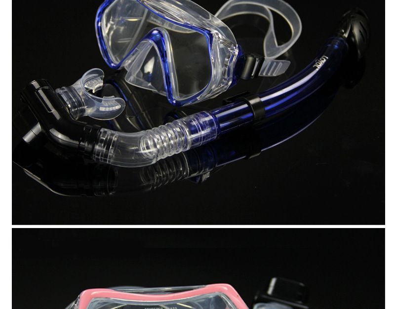 Antibeschlag-Taucherbrille für Erwachsene, komplettes Set mit trockenem Atemschlauch, handelsübliche Schnorchelausrüstung von Sanbo_voghion.com
