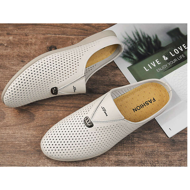 Zweieinhalblagige Sandalen, Lederschuhe Größe Herrenschuhe, Neu Empfohlen 2025_voghion.com