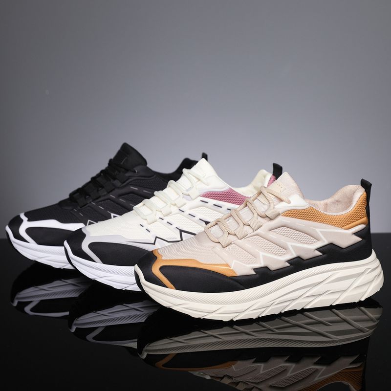 Frühling Neue 2024 Outdoor Bergsteigen Herren Freizeit Sport Leichte Laufschuhe Atmungsaktiv Dicke Sohle Papa Schuhe_voghion.com
