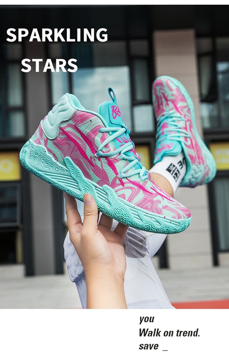 Paarse heren dames indoor en outdoor lage schokabsorberende antislip stevige basketbalschoenen_voghion.com