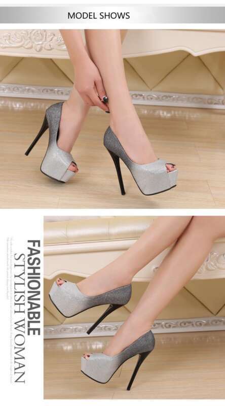 Primavera e autunno nuovo Hentian tacco alto impermeabile piattaforma poco profonda discoteca bocca di pesce scarpe singole sfumato oro rosa_voghion.com