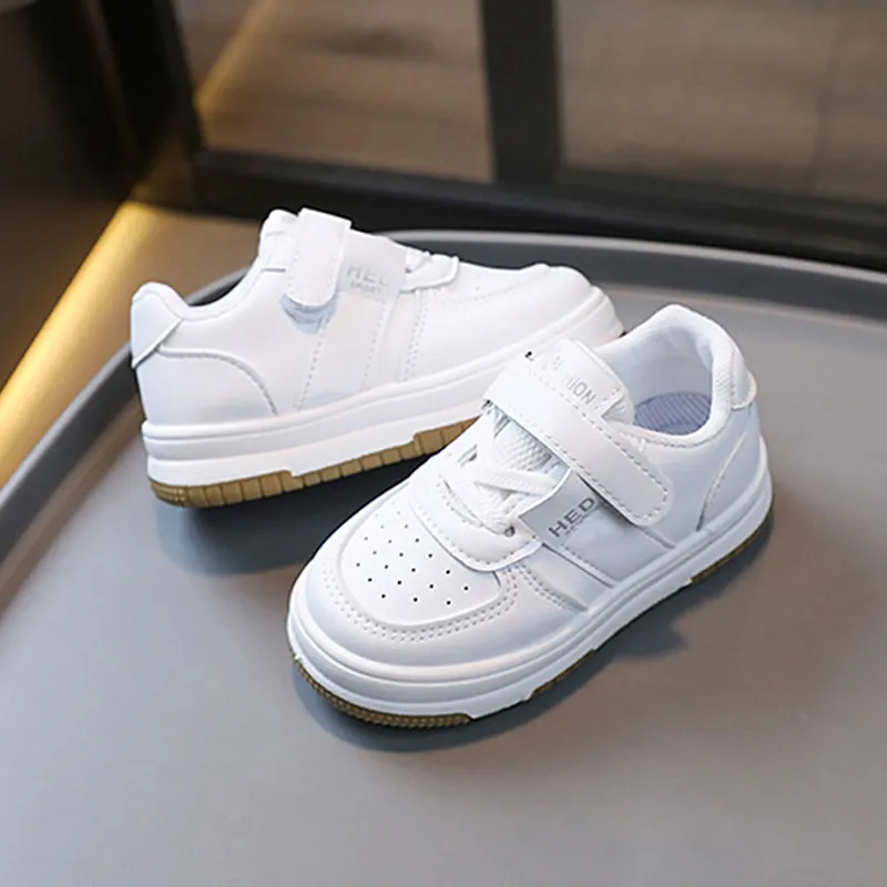 Klettverschluss Sneaker Für Kinder Aus Leder Sport Freizeitschuhe_voghion.com