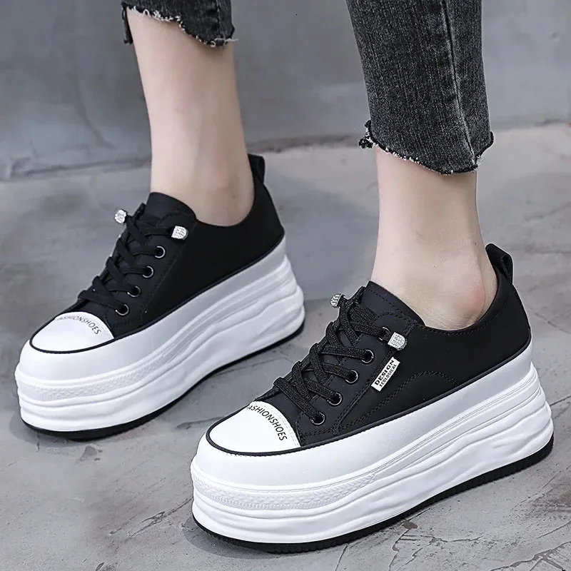 7cm rindsleder vulkanisierte plattform keilförmigen versteckte schnürsenkel schnürsenkel erhöhen lässige mode sport frauen_voghion.com