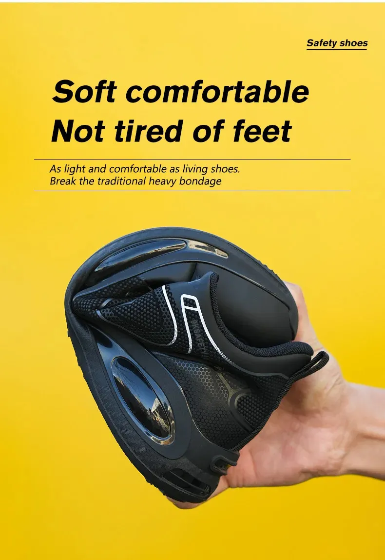 Chaussures de sécurité imperméables pour hommes, bout en acier, protection à coussin d'air et bouton rotatif, pointure 47/48, 250402_voghion.com
