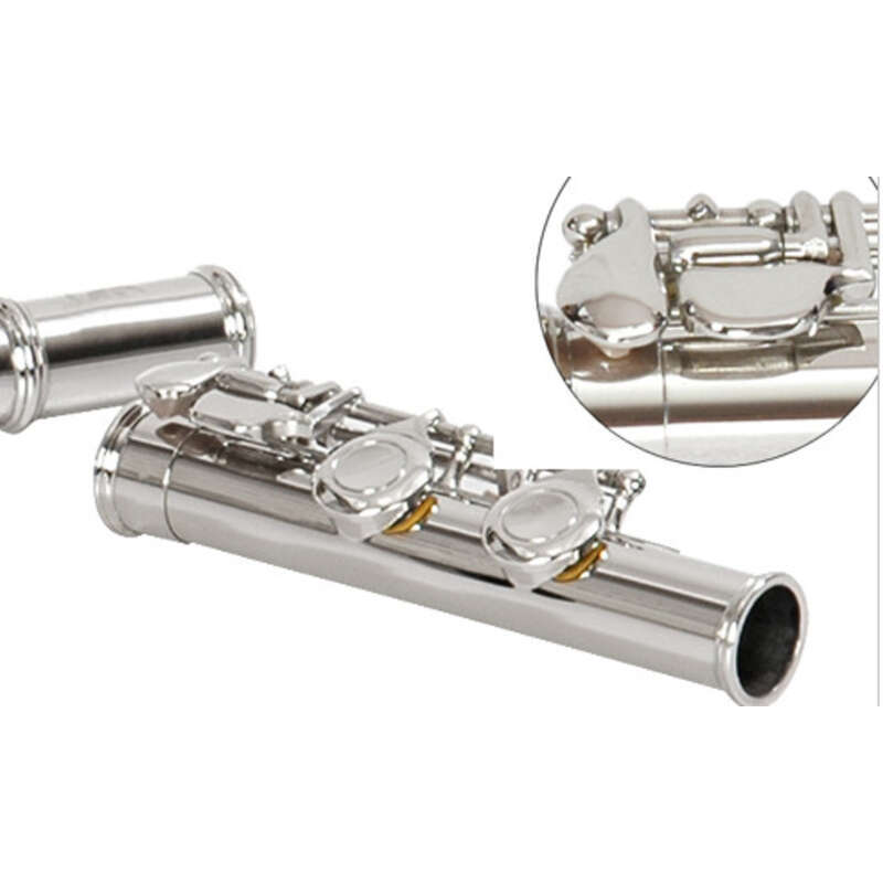 16 găuri E-cheie C cheie nichelat celule închise Western C-tail argintiu cupru flaut instrument de învățare a cânta_voghion.com