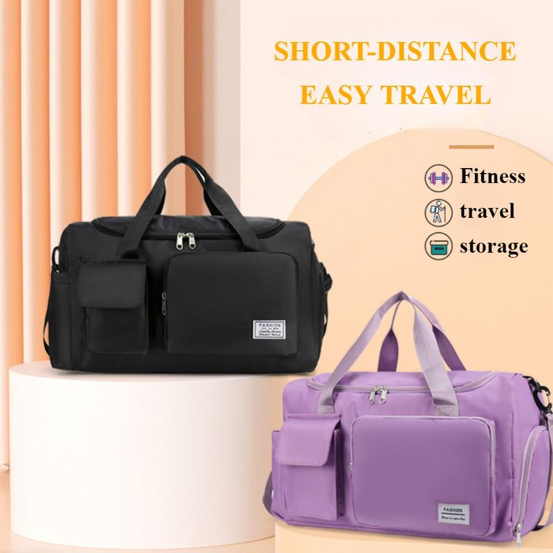 Große Kapazität Kurztrip-Tasche, Fiess-Tasche, Schwimmtraining, Yoga, Sport Trocken- und Nasstrennung, Mehrere Taschen,_voghion.com