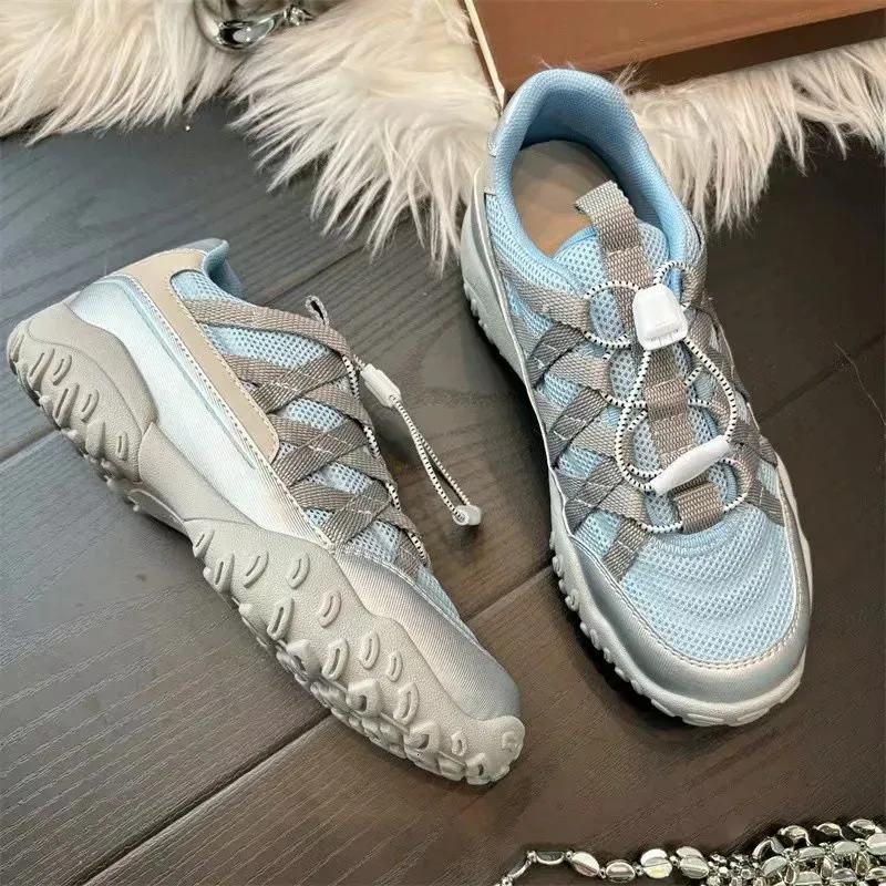 Fashionable Outdoor Hollow Out Casual Summer Ugly And Cute Running Sports Hiking Womens Dad Shoes 241220_voghion.com