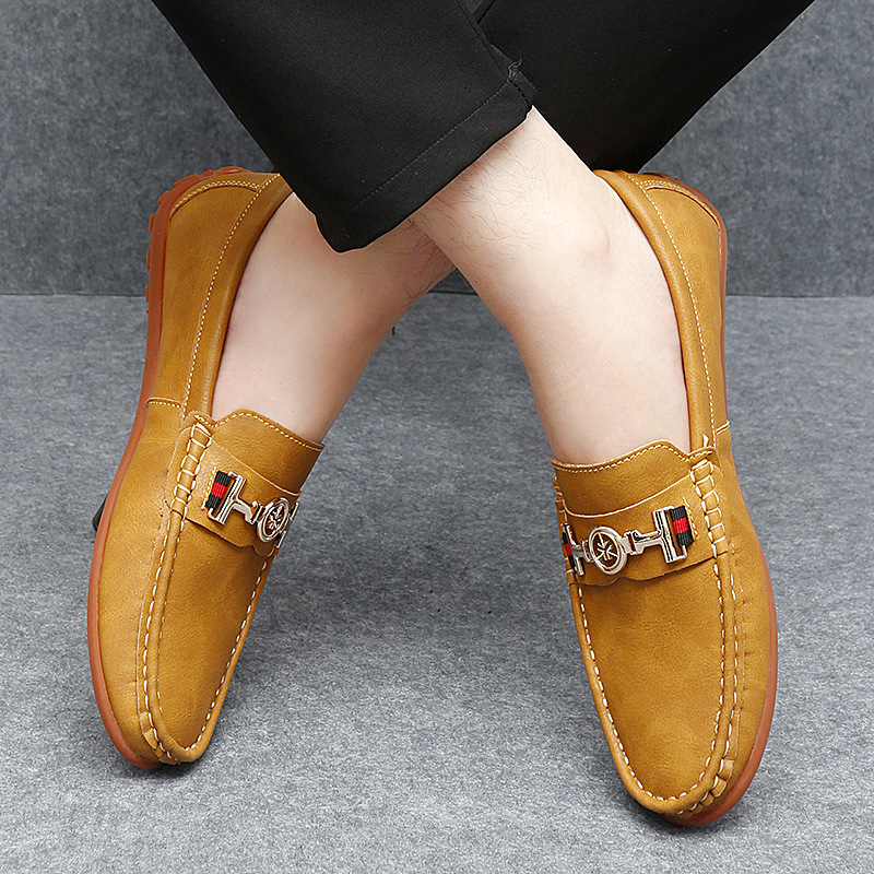 Chaussures de haricots One Step personnalisées pour hommes à la mode britannique surdimensionnées pour l'automne