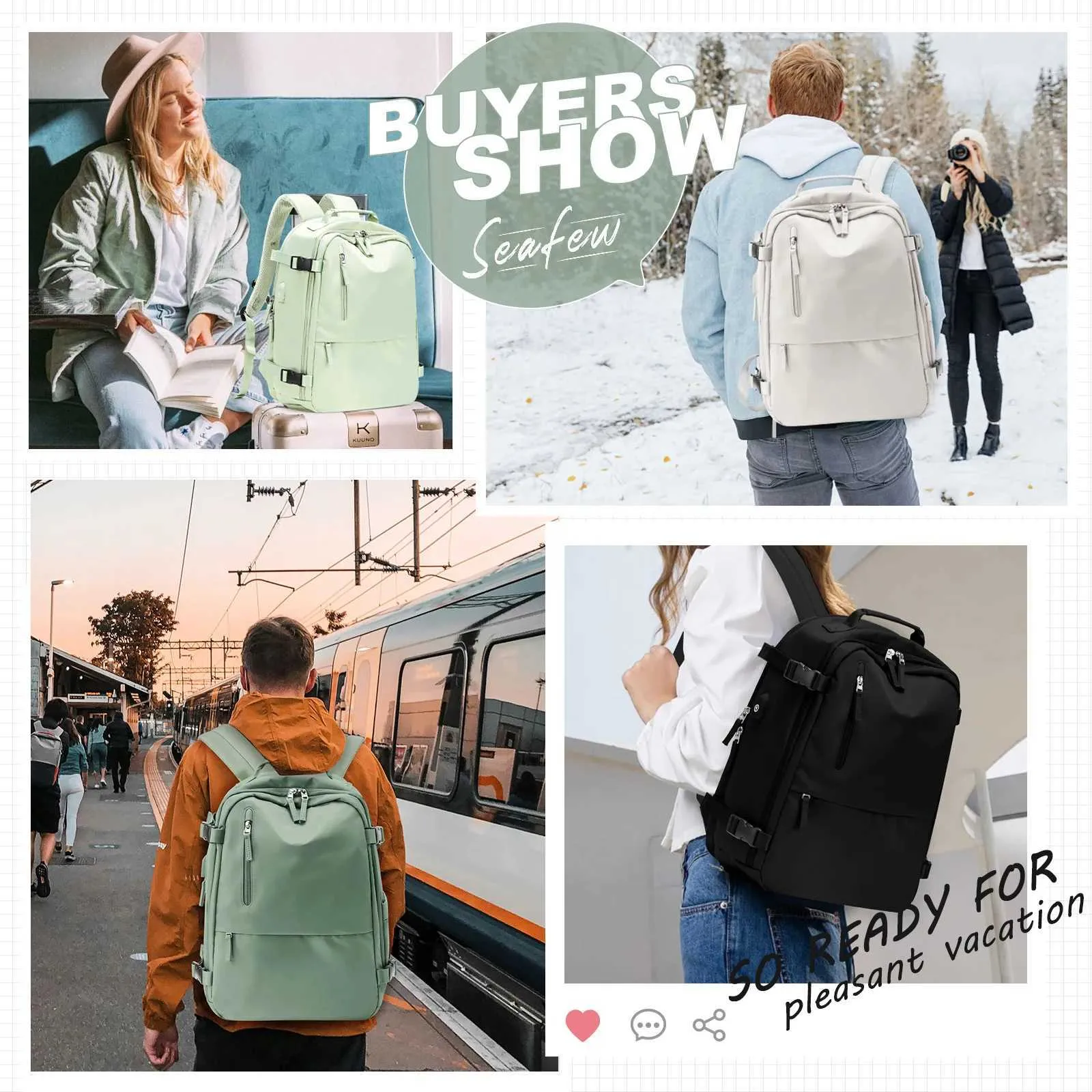 Zaino da viaggio per uomo e donna impermeabile bagaglio mano_voghion.com