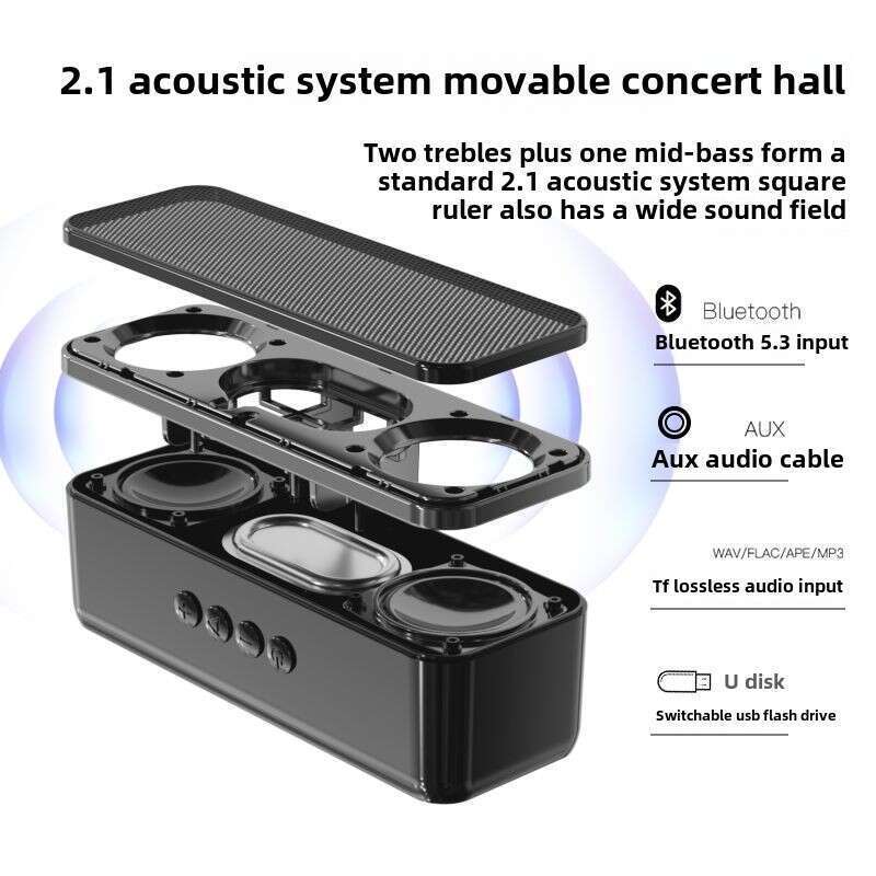 【 Kolekce 846 lidí 】 Modrý nabíjecí Bluetooth reproduktor Yue A62 s vysokou hlasitostí, subwooferem, mikrofonem a dlouhým..._voghion.com