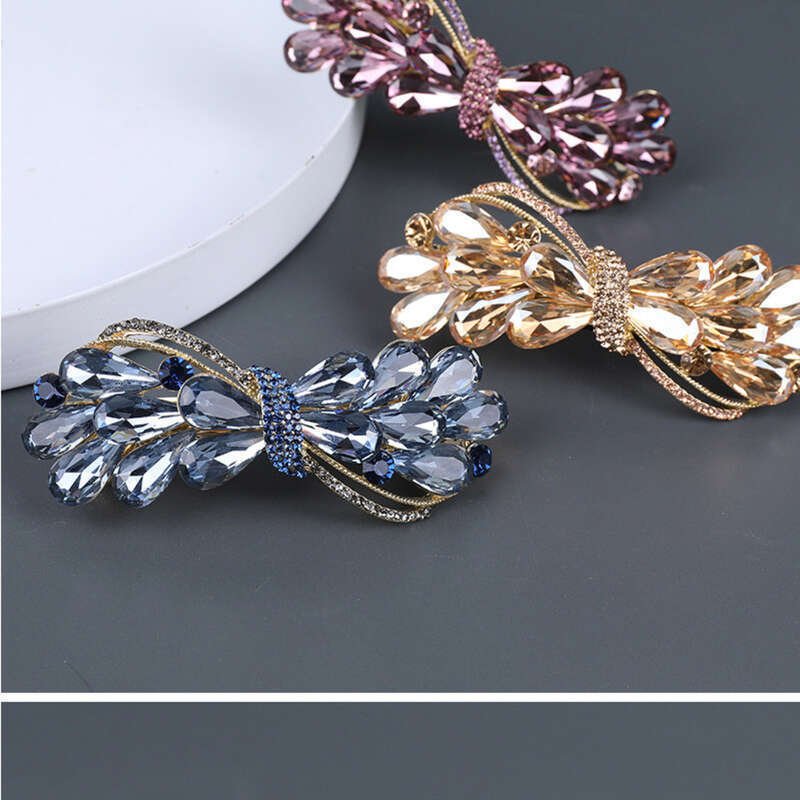 High En Temperament Crystal Spring Half Tie Hair At Back Of The Hea, Horizontal Straight Clip, Large New Clip_voghion.com