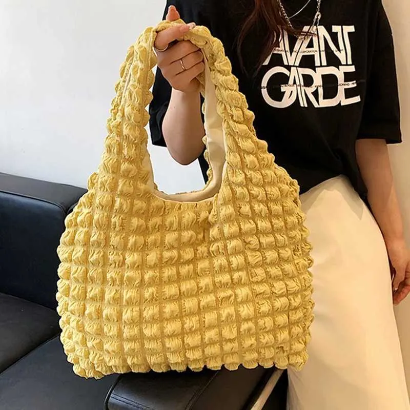 Ydlns Été Plissé Nuage Femelle Bonbon Couleur Grande Capacité Sac À Bandoulière Sacs À Main Shopping Filles Pochette Fourre-Tout_voghion.com