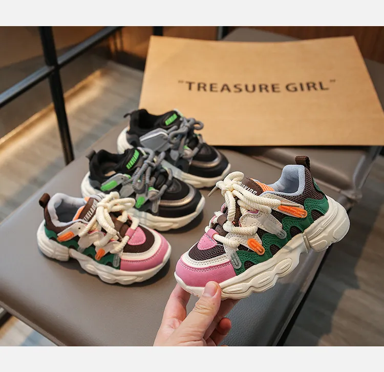 Scarpe sportive per bambini, da ginnastica, per bambini, per bambini e bambine, casual, in rete, alla moda, per la scuola, da corsa, nuove, taglie morbide_voghion.com