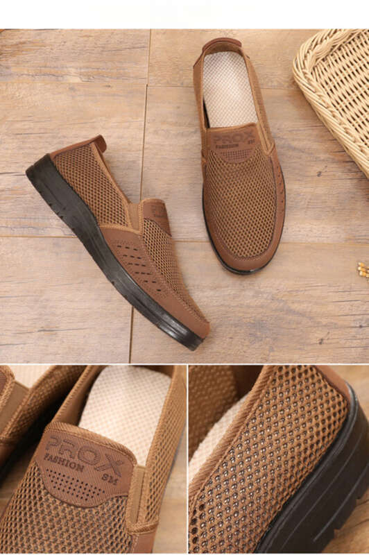 Sommerschuhe für Herren aus Mesh, Freizeitschuhe für Männer mittleren Alters und ältere Menschen, rutschfest_voghion.com