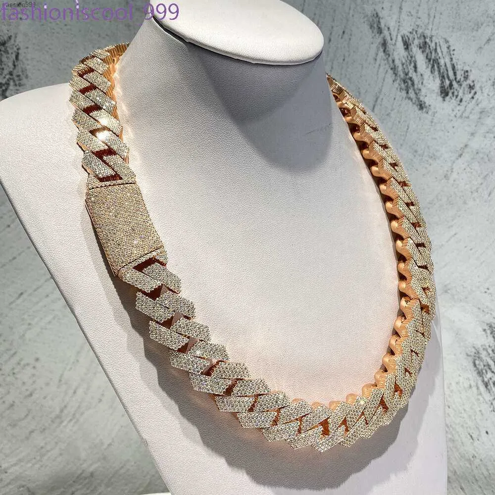 Anhänger Halsketten Kibo Custom Hip Hop Halskette Schmuck Vvs Sterg Sier Def 20mm Dia Moissanite 14k Rose Plattiert_voghion.com