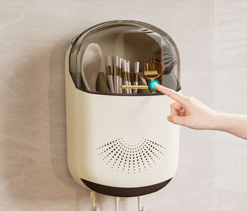 A Storage Box Forgotten Chopsticks, No Need For Punching, Household Cage, Kitchen Spoon Bucket, Wall Mounted Cage Rack,_voghion.com