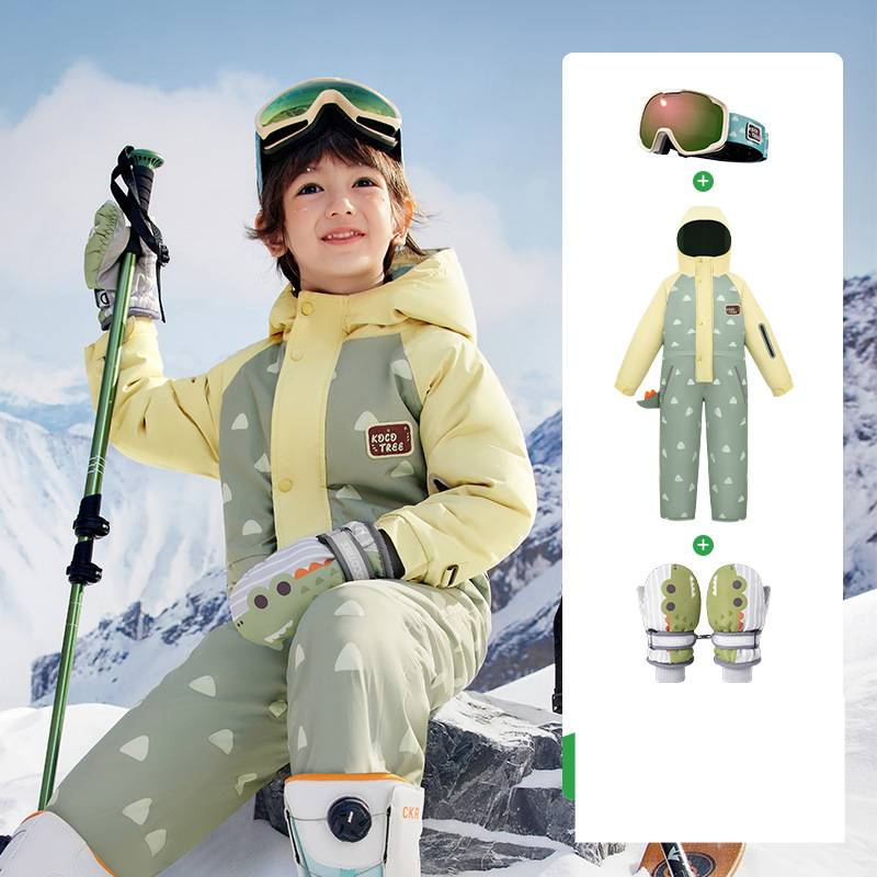 ​​Kids' Snowsuit One-Piece – Waterproof & Windproof Ski Jumpsuit For Boys & Girls (1000mm Rated, Seam-Taped, Moisture-Wicking)​​_voghion.com