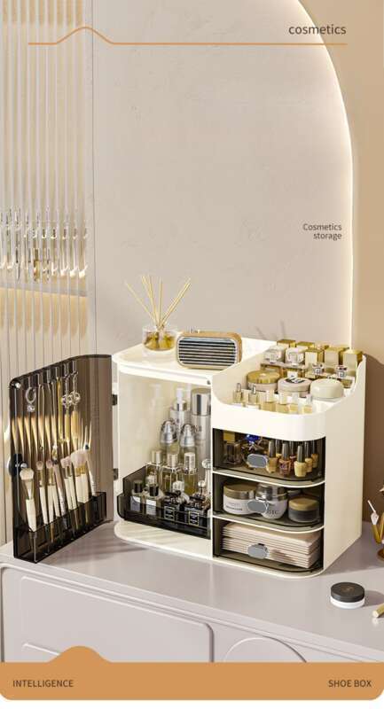 【 3027 Recenzii 】 Cutie cosmetică de birou, rezistentă la praf, pentru depozitarea produselor de îngrijire a pielii de înaltă calitate, cu sertar de mare capacitate, stil ruj_voghion.com