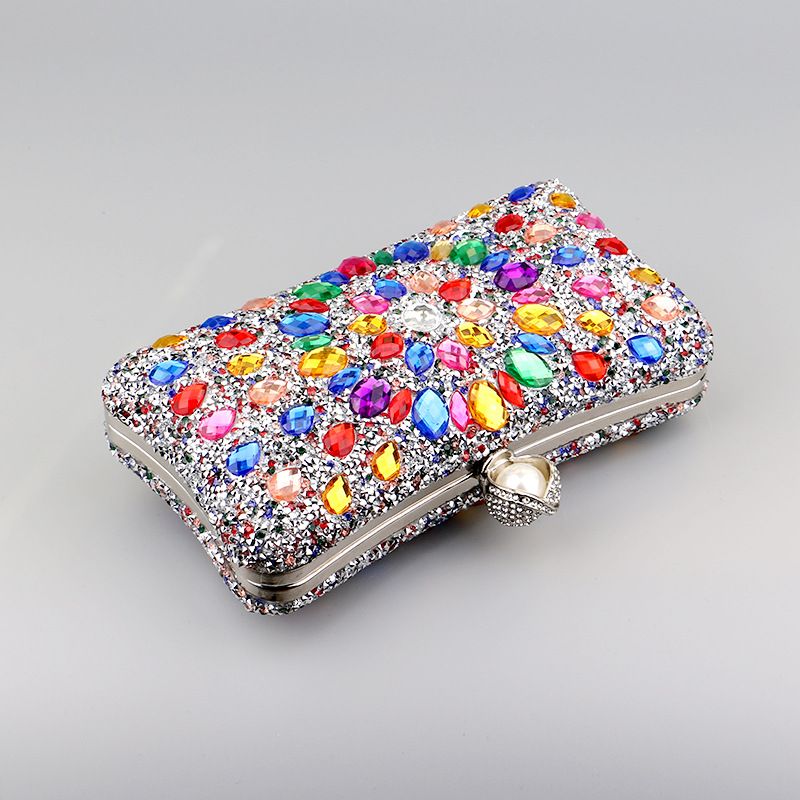 Sac de soirée polyvalent pour banquet de mode féminine avec incrustations de diamants populaires_voghion.com