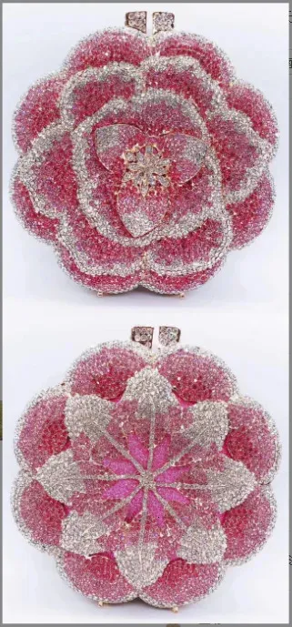 Multicolored Women Stones wer Clutch Purse Evening Bags Wedding Handbag Party Bridal Rhies Handbags Dia Minaudiere_voghion.com