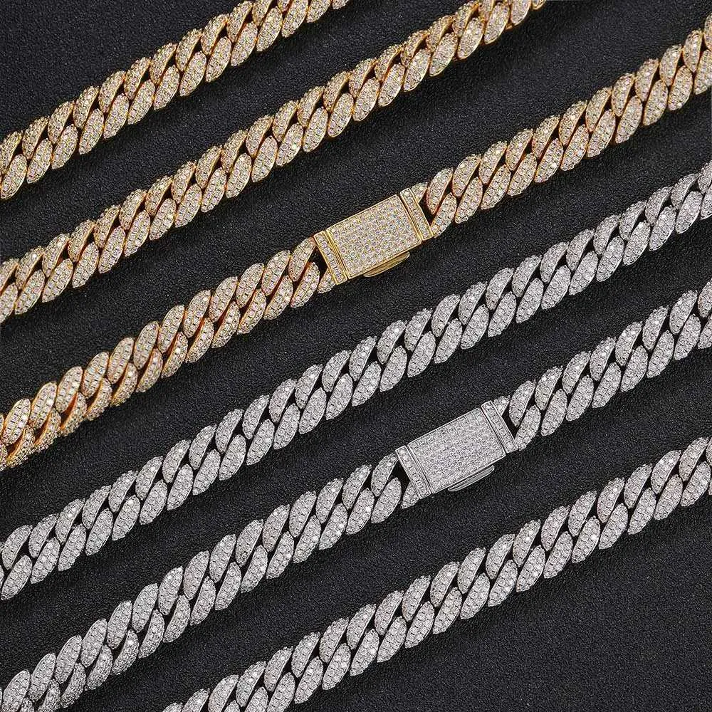Anhänger Halsketten 10mm Hip Hop Zirkon CZ Ice Bubble Cubic Chain Halskette Damenschmuck Geburtstagsgeschenk H240613_voghion.com