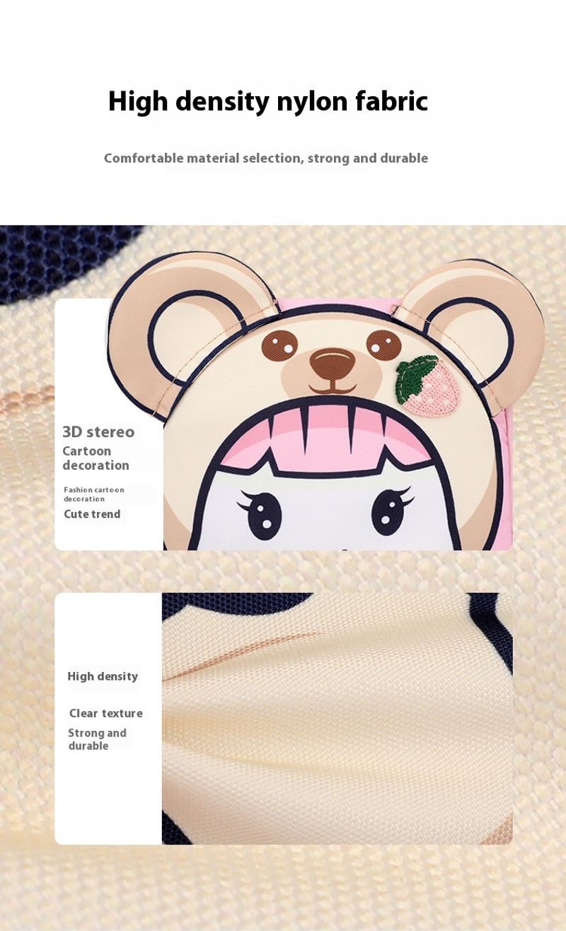 Grundschulmädchen, neuer Cartoon-süßer Kindergartenkinder im Alter von 5–9 Jahren, Rückenschutz-Rucksack für Männer_voghion.com