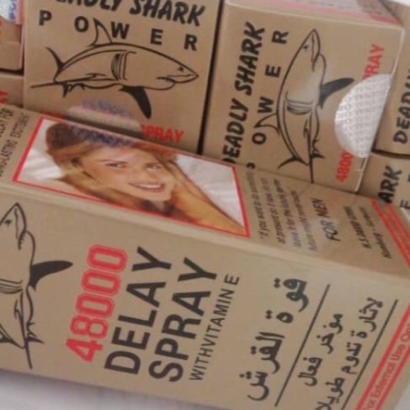 Le spray retardateur pour hommes est plus dur et dure plus longtemps SHARK Delay Spray 48000 avec effet supplémentaire Formule avancée pour hommes forts Peniis Di_voghion.com