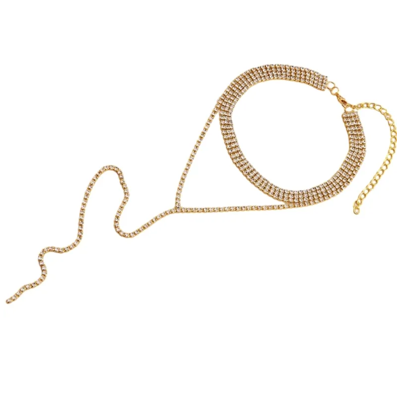 Catene Fashion Forward Collana lunga con frange Accattivanti Accessori con intarsi di diamanti_voghion.com