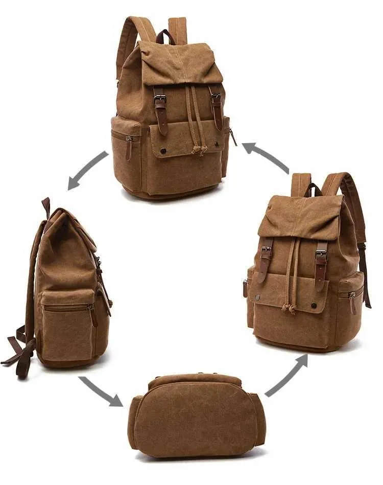 Vintage lõuendiga sülearvuti seljakott meestele Mochila Feminina mood vargusvastane naiste reisiseljakott kooli seljakott C241031_voghion.com