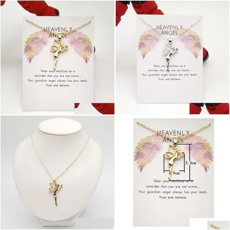 Ciondolo angelo celeste con carta in lega per donna Moda Consegna a domicilio Gioielli Collane Pendenti Dhkhx_voghion.com