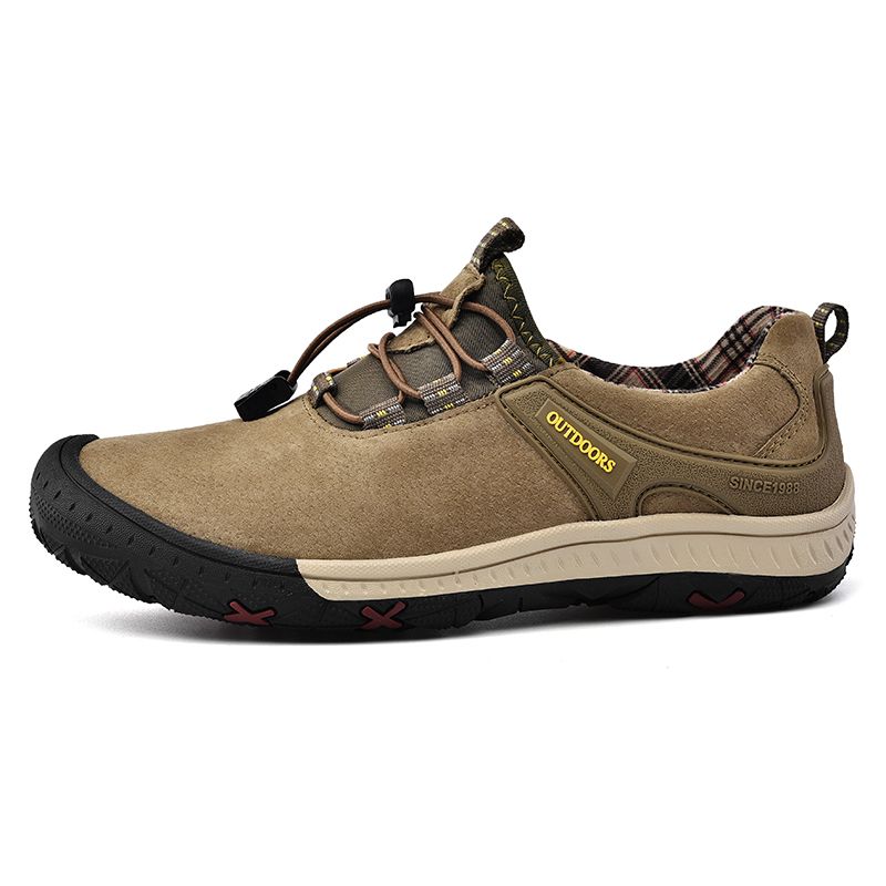 Outdoor Hiking Sneakers Sping Casual Men Shoes Breathable Suede Leather Anti-skid Walking Shoe Hot Sale Footwear_voghion.com