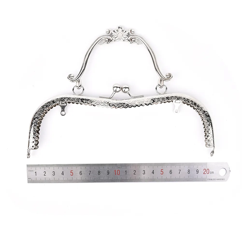 1X 20.5cm Vintage Women Purse Clutch Bag Clasp Handle DIY Handbag Frame_voghion.com