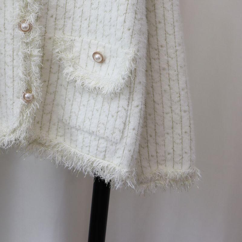 Damenbekleidung Nerzfleece-Pulloverjacke Herbst Winter lockerer kleiner Duftstil weich und klebrig Temperament_voghion.com
