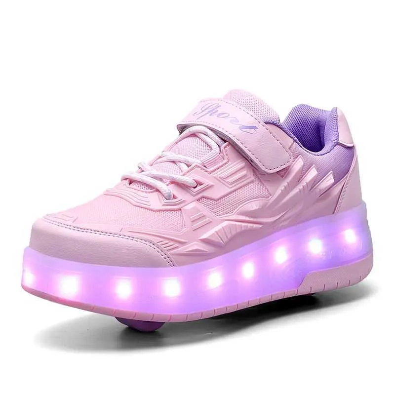 Düz Paten Erkek Kız Yanıp Sönen Işıklar İki Tekerlekli Paten Ayakkabı Led Işıklı Işıklı Spor Ayakkabılar Açık Hava Günlük Ayakkabılar_voghion.com