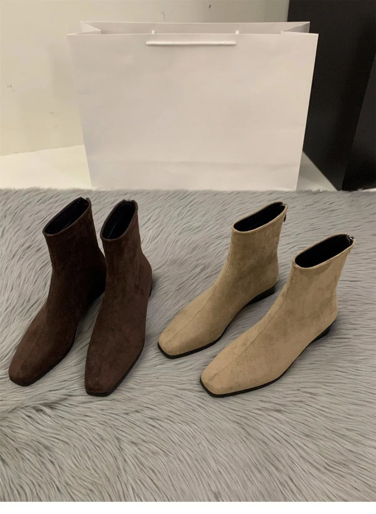 Bottines modernes à bout carré pour femme, bottines courtes à talons hauts, collection automne-hiver 241227_voghion.com