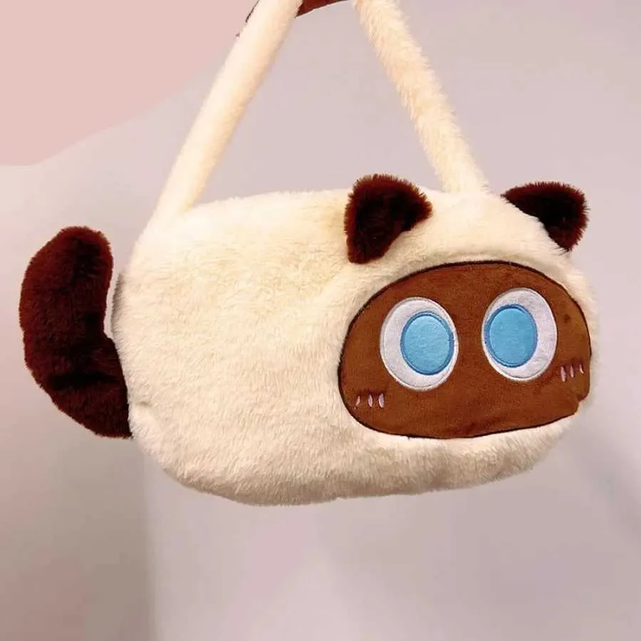 Zaino morbido in peluche Kawaii Black Cat Plusie Toy Doll Donna Moda Borse a tracolla Borsa a tracolla per bambini Borsa da scuola per bambini_voghion.com