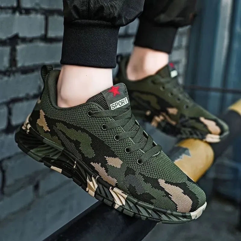 Camouflage Running Shoes For Men Breathable Summer Trainers_voghion.com