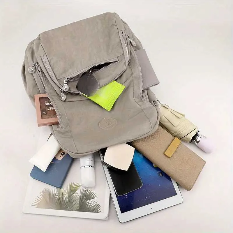 Großzügiger, wasserdichter, transparenter Laptop-Rucksack für Damen mit mehreren Taschen für die Reise, für die Uni oder die Schule C241107_voghion.com
