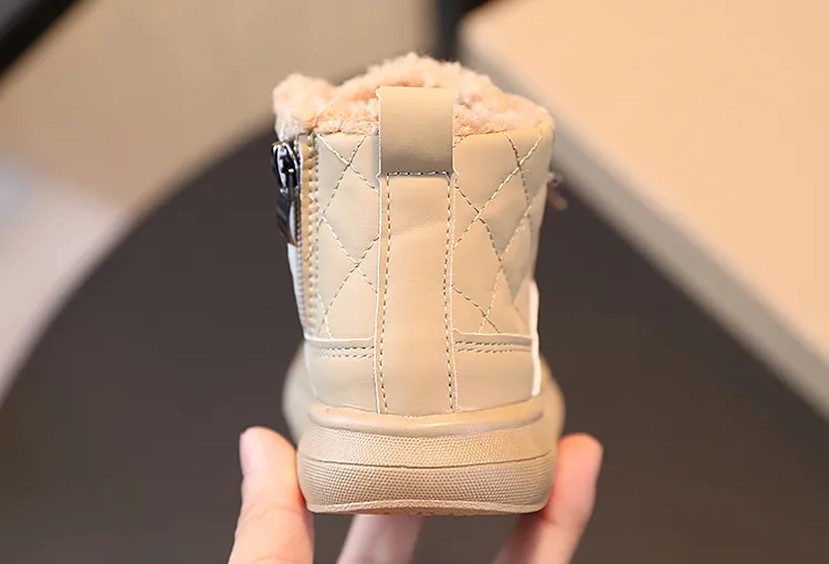 2025 Moda Plaid Autunno Bambina Scarpe Ragazzi Caviglia Flessibile Fondo Spesso Bambini Stivali da Neve Littlesprouts Nuovi Bambini_voghion.com
