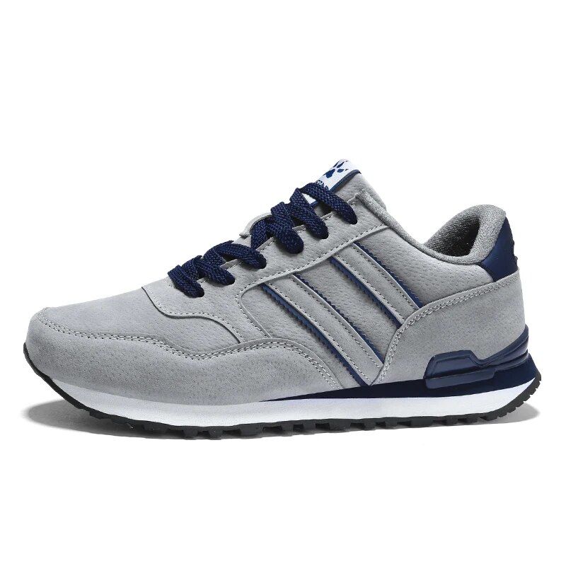 Scarpe da ginnastica leggere casual da uomo in pelle artificiale, con lacci, traspiranti, da esterno, sapato_voghion.com