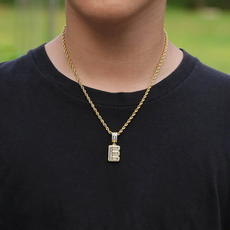 Pendentif lettre collier avec zircon style hip hop bijoux mode_voghion.com