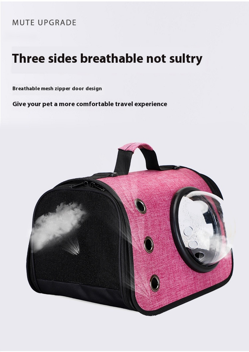 Katzentasche, neue zusammenklappbare tragbare Rauapsel-Haustiertasche aus Oxford-Stoff für den Außenbereich, tragbarer,_voghion.com