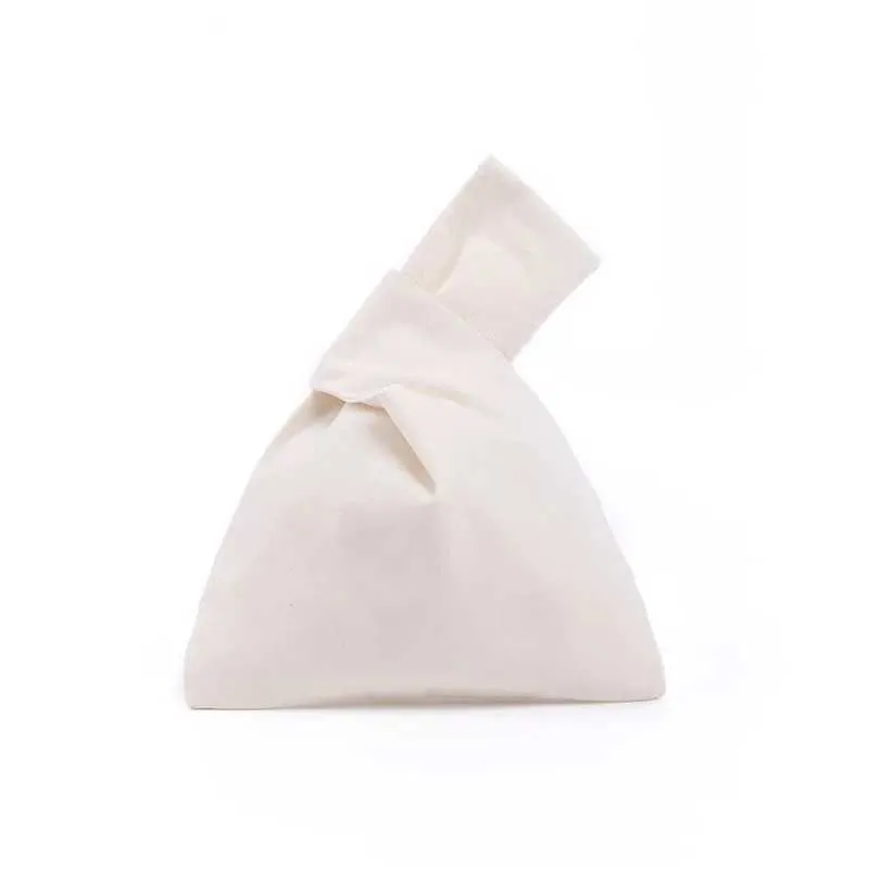 Borsa da shopping leggera riutilizzabile ecologica in cotone Wens Knot Wrist, porta monete Y241106_voghion.com