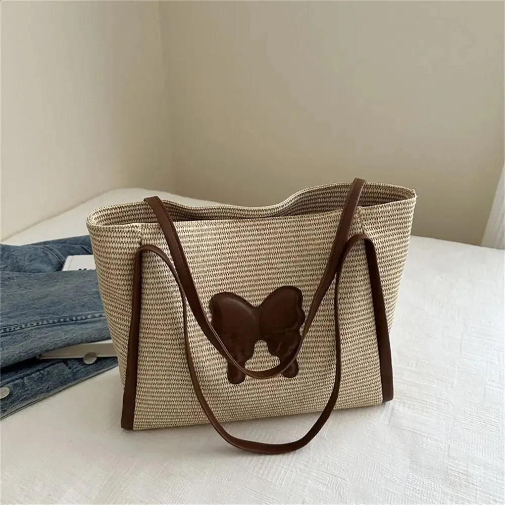 Gewebte Tragetasche Für Den Strand Handgefertigte Rattan Tasche_voghion.com