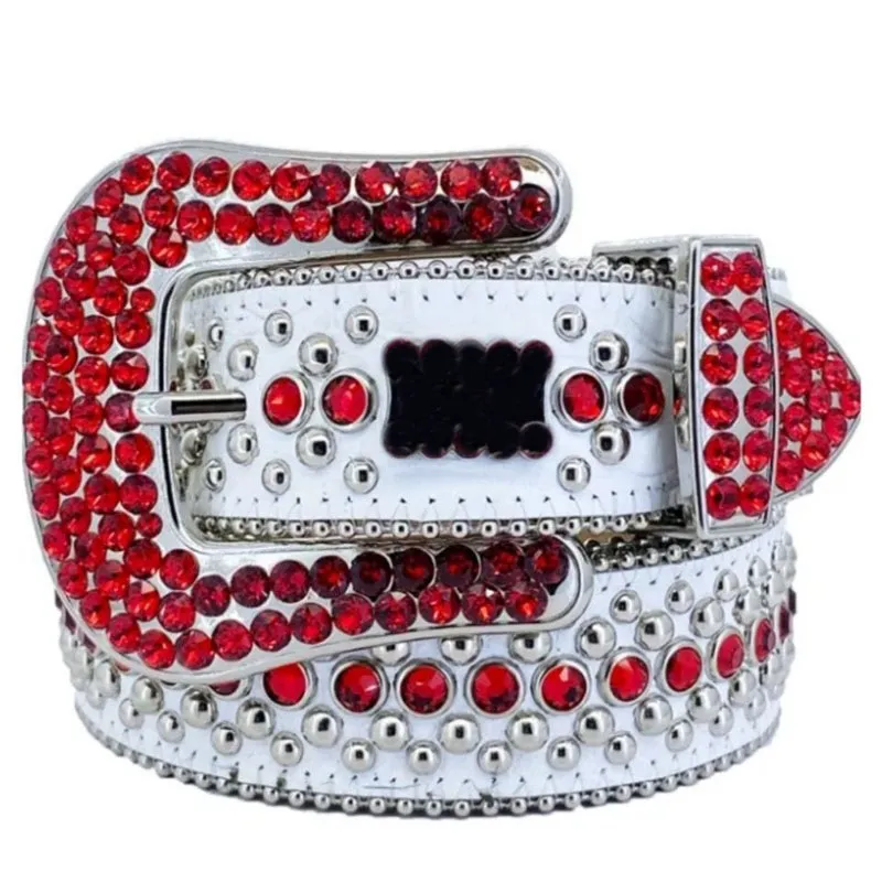 Rhinestone Bb Belt for men designer belts women accessories fashionable popular ceinture homme plated sier shiny jeans_voghion.com