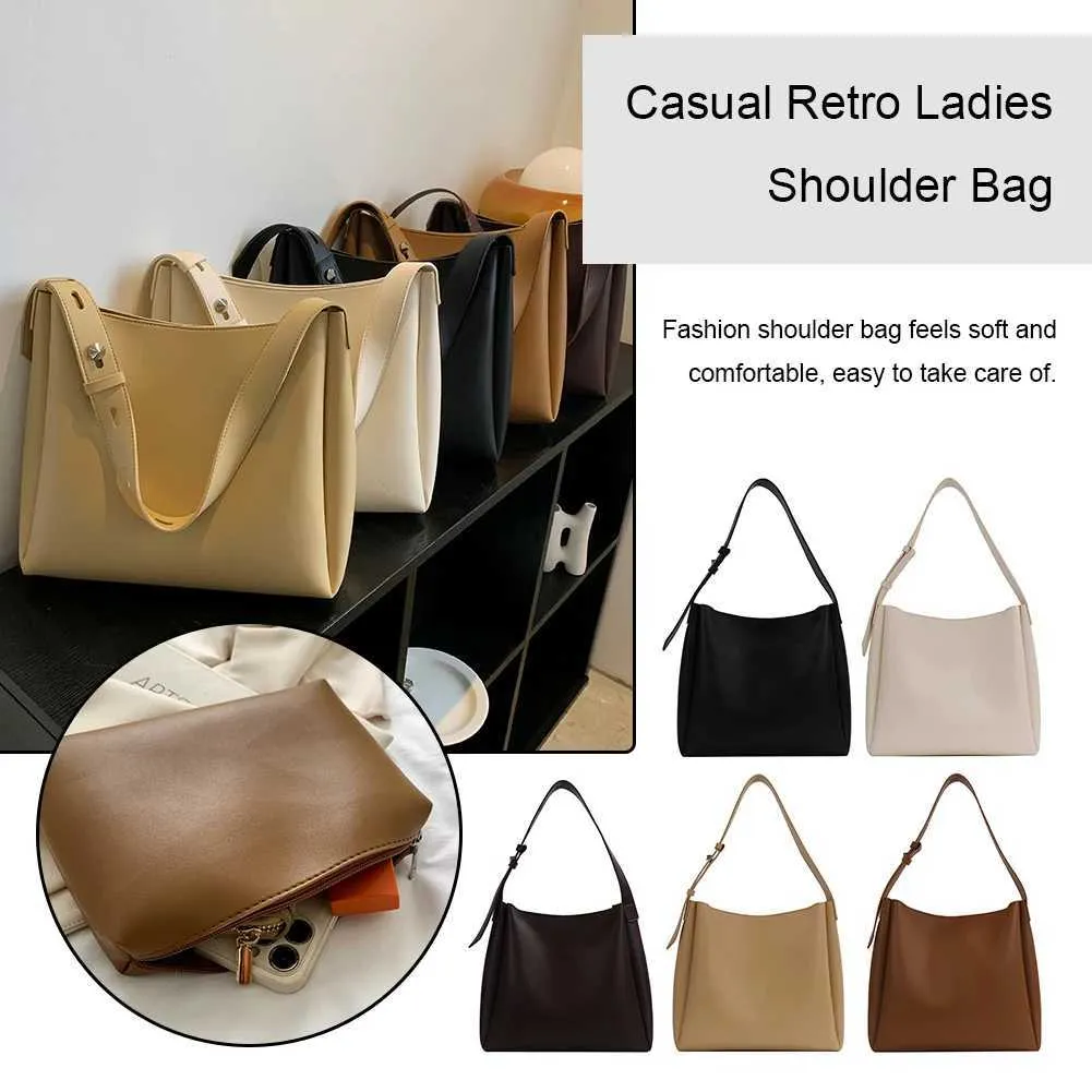 Borsa a tracolla grande capacità in pelle da donna, borsa casual a tracolla, borsa hobo e pochette, set autunno inverno Ba241106_voghion.com