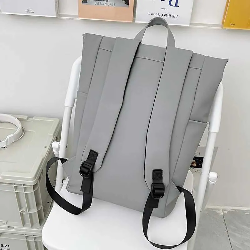 Damen Freizeit Großer Rucksack Männer Laptoptasche Ladys Nylon Roll Top Männlich Reisetasche Port Schulrucksäcke Für Teenager_voghion.com
