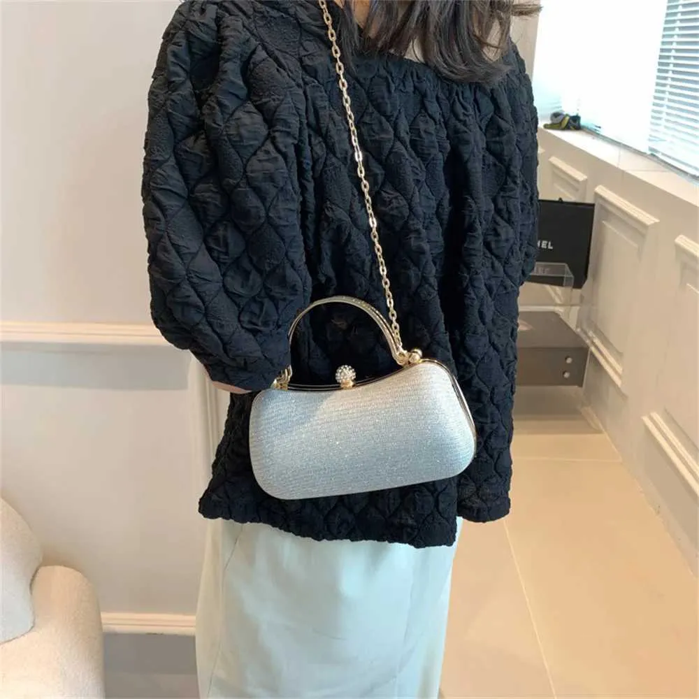Mini Shoulder Cross 2024 Hit Party Evening Handbag and Wallet Womens Travel Clutch Shining Dinner Bag Y241019_voghion.com