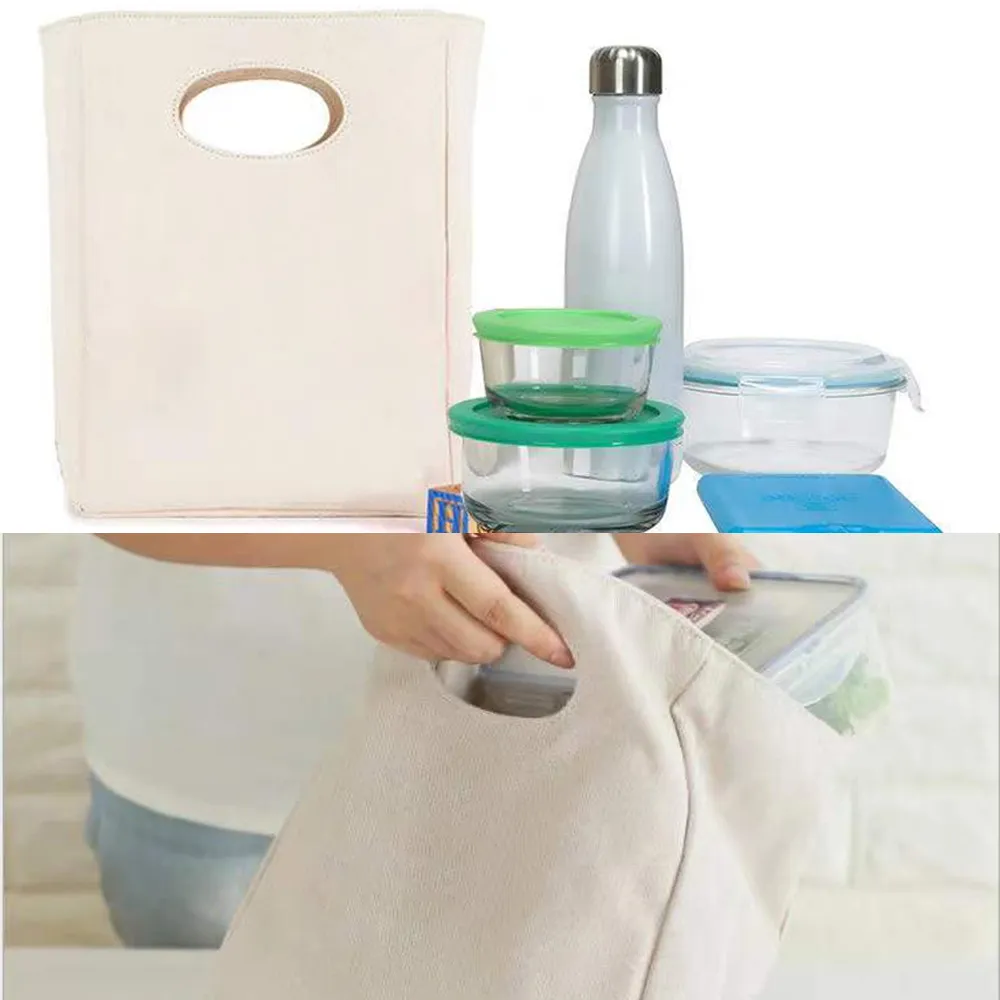 2023 Canvas Lunch Dinner Bags Print Handbag Picnic Travel Breakfast Box Lunchbox School Child Thermal Bag Tote Food Door_voghion.com