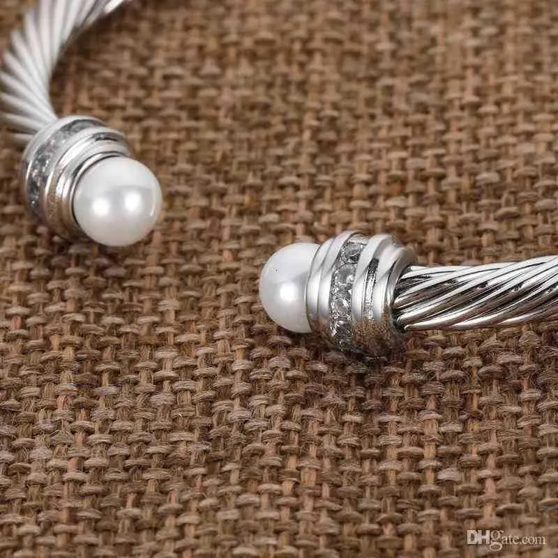 Bracelet jonc perle et câble torsadé en cuivre doré pour tous_voghion.com